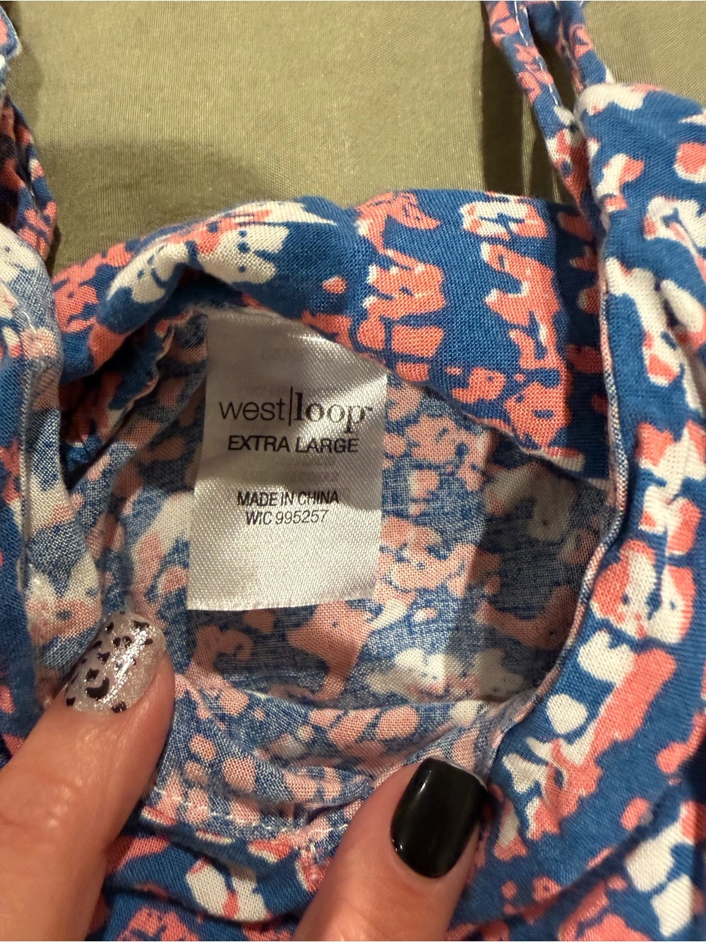 west loop Pink and Blue Patterned Ruffle Sundress - Picture 3 of 3